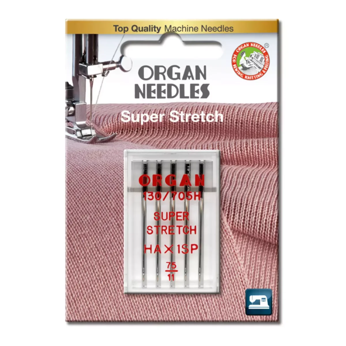 Overlocknåler HAx1SP – Strl.75 – 5pk – Organ - Image 2