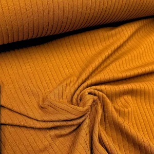 Gyllen Brun 053 – Økotex – Ribb-bomullsjersey