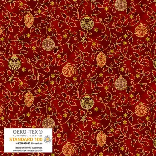 Red gold 003 – Christmas stars – Stof fabrics