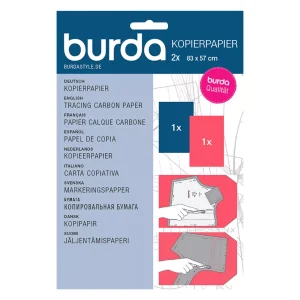 Kalkerpapir –  blått & rødt – Burda