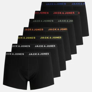 Jack & Jones JACBASIC TRUNKS 7 PACK Black Black - Black - Black - Black - Black - Black