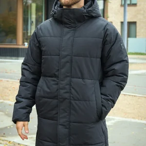 ONLY & SONS CARL LONG QUILTED COAT Black