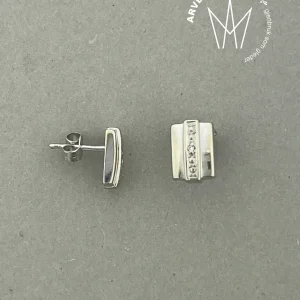 Vintage diamantørepynt hvitt gull