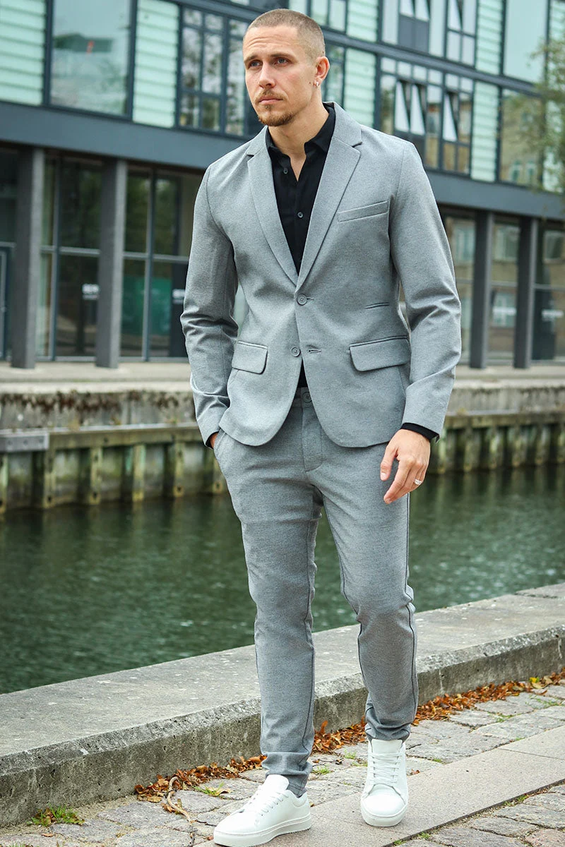 ONLY & SONS Mark Stretch Blazer Medium Grey Melange - Image 3
