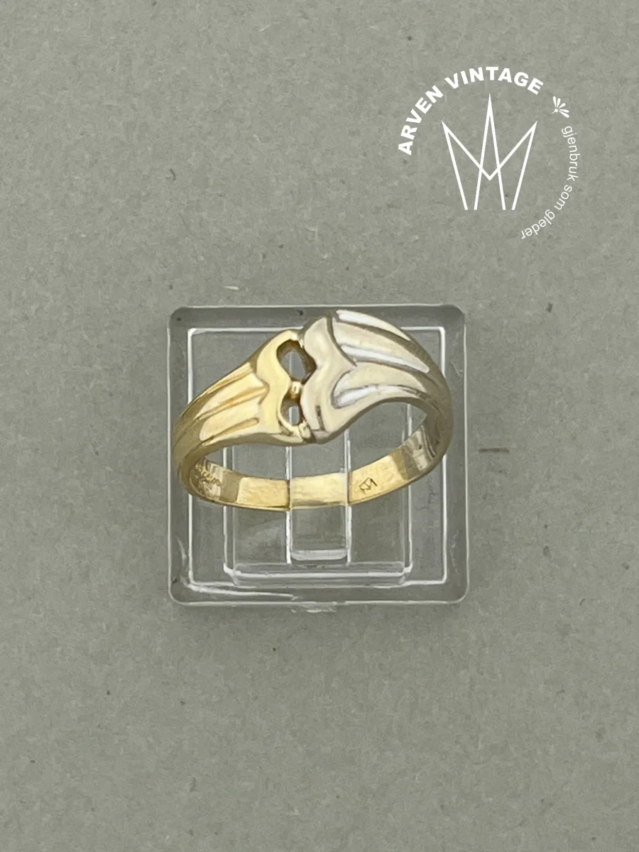 Vintage ring gult gull str52