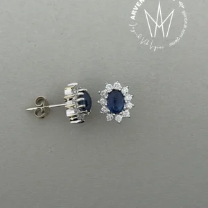 Vintage diamantørepynt 18K hvitt gull