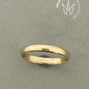 Vintage glatt ring gult gull str66