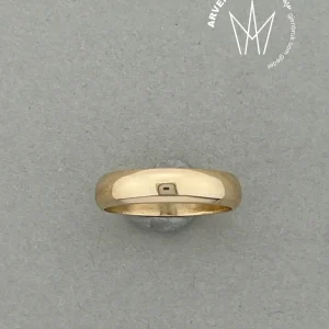 Vintage glatt ring gult gull str51