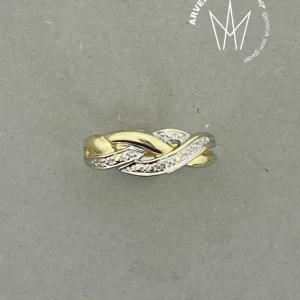 Vintage ring gult gull str50 blanke stener