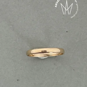 Vintage glatt ring gult gull str55