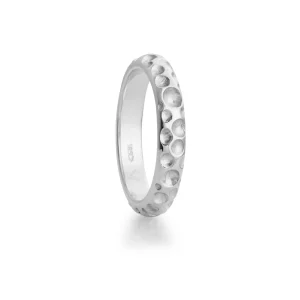 Boble ring i hvitt gull 67