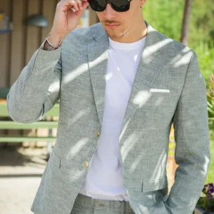 Jack & Jones Riviera Linen Blazer Four Leaf Clover