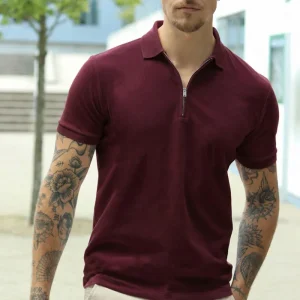 Selected Fave Zip Polo Tawny Port