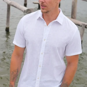 Jack & Jones Summer Shirt Linen Blend SS White