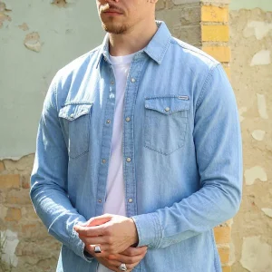 Jack & Jones Sheridan Shirt LS Light Blue Denim