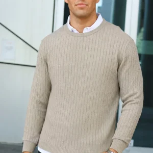 Kronstadt Cable Cotton knit Sand mix