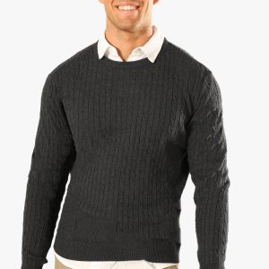 Kronstadt Cable Cotton Knit Charcoal Mix