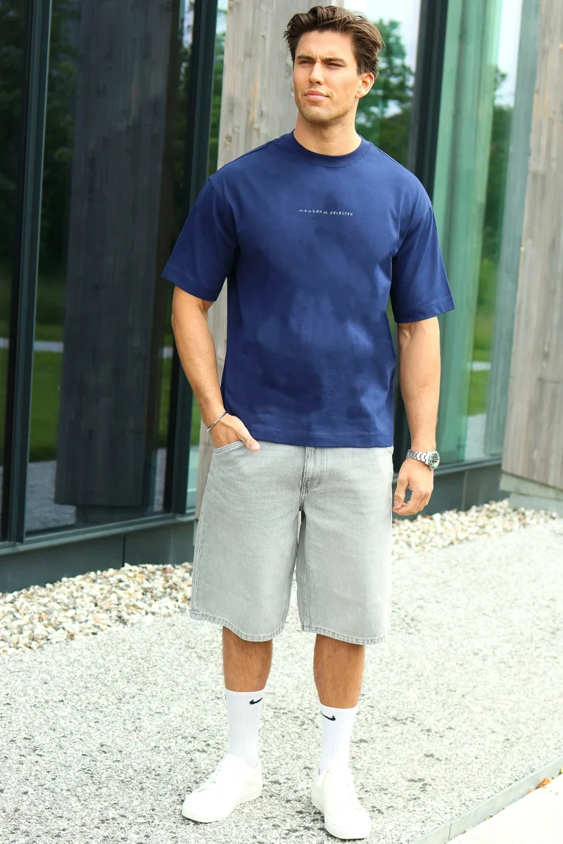 Solid Tommy Talib Shorts Grey Vintage Denim - Image 3