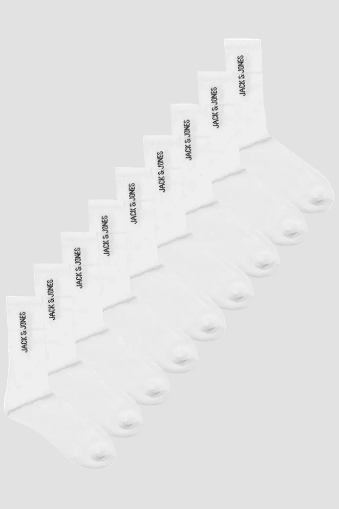 Jack & Jones Regen Tennis Socks 9-pack White - Image 2