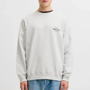 Jack & Jones Norrebro Typo Back Sweat Crew Neck White Melange