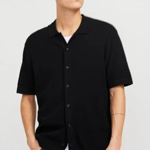 Jack & Jones Emil Knit Structure Shirt SS Black