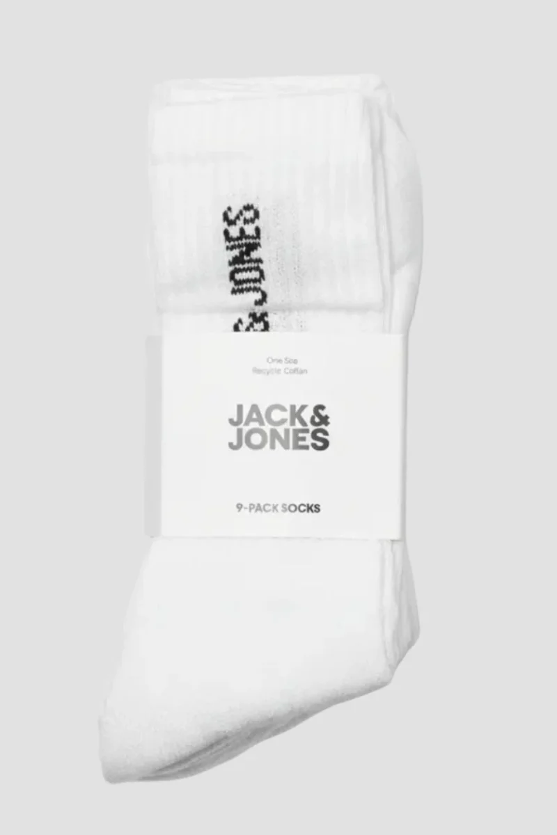 Jack & Jones Regen Tennis Socks 9-pack White - Image 4