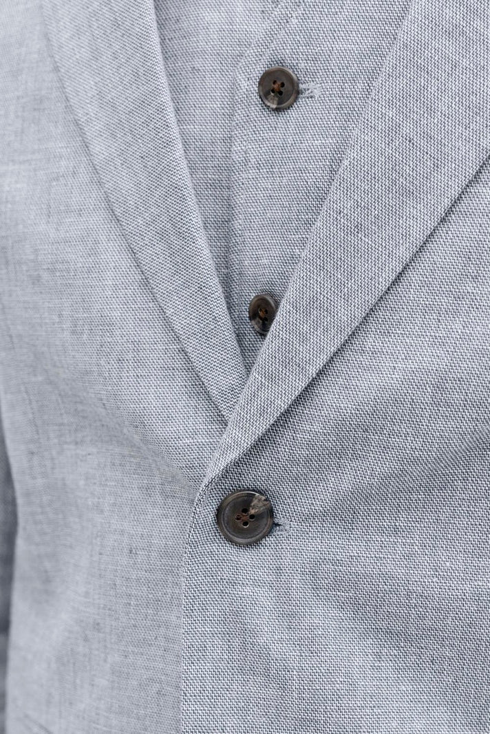 Jack & Jones Martin Summer Blazer Linen Blend Faded Denim - Image 6