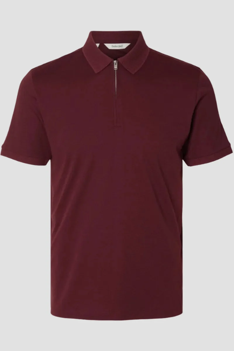 Selected Fave Zip Polo Tawny Port - Image 6