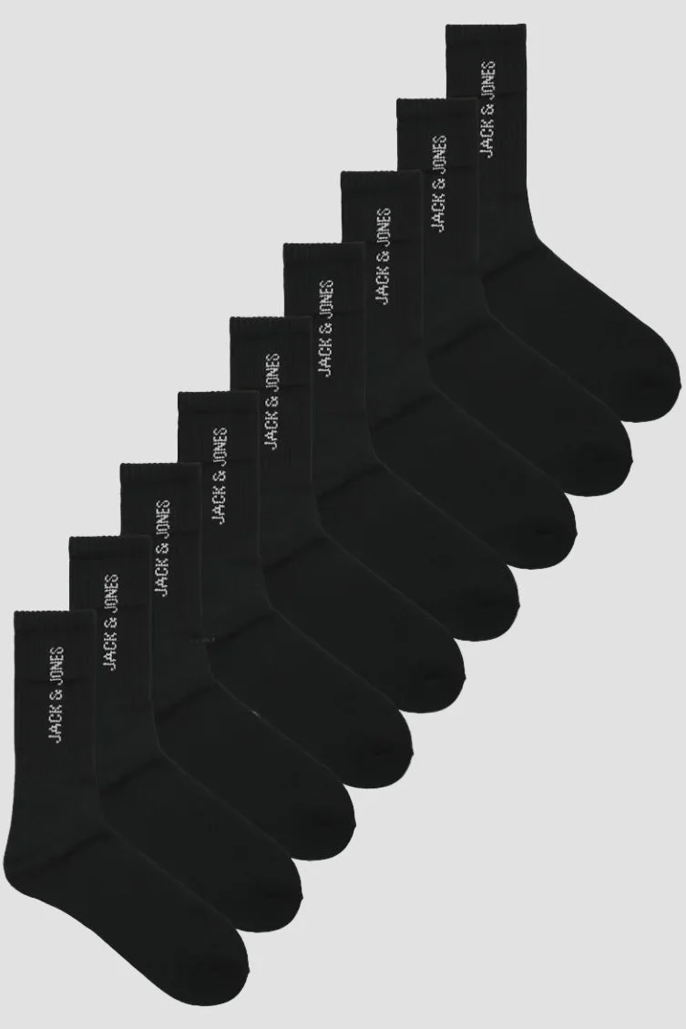 Jack & Jones Regen Tennis Socks 9-pack Black - Image 2